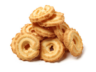 Cookies on white background