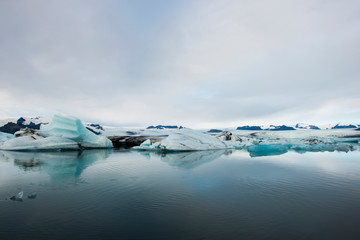 Icebergs at Jokulsarlon the  Europes Largest Graciar in Iceland