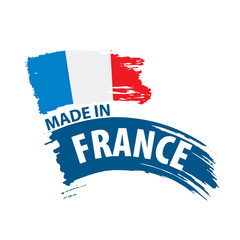 France flag, vector illustration on a white background.