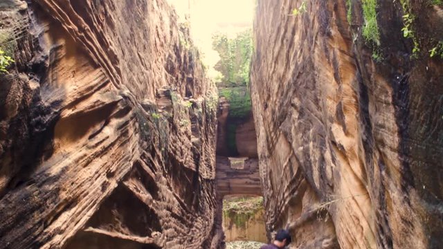 View of the Adi Kadi Vav in Uparkot fort at Junagadh, Gujarat, India