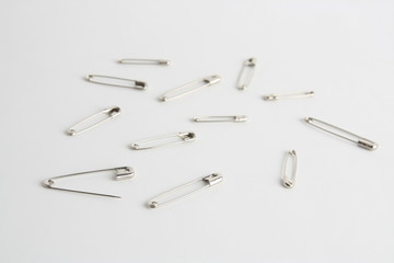 sewing pin on white background