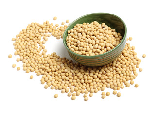 gold soybean isolated on white background