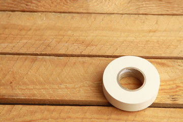 roll of white plastic insulating tape