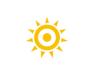 Sun icon symbol vector