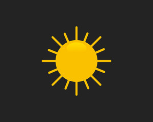 Sun icon symbol vector