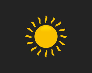 Sun icon symbol vector
