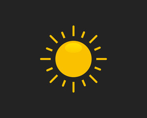 Sun icon symbol vector