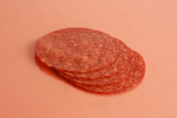 slices of chorizo from Pamplona
