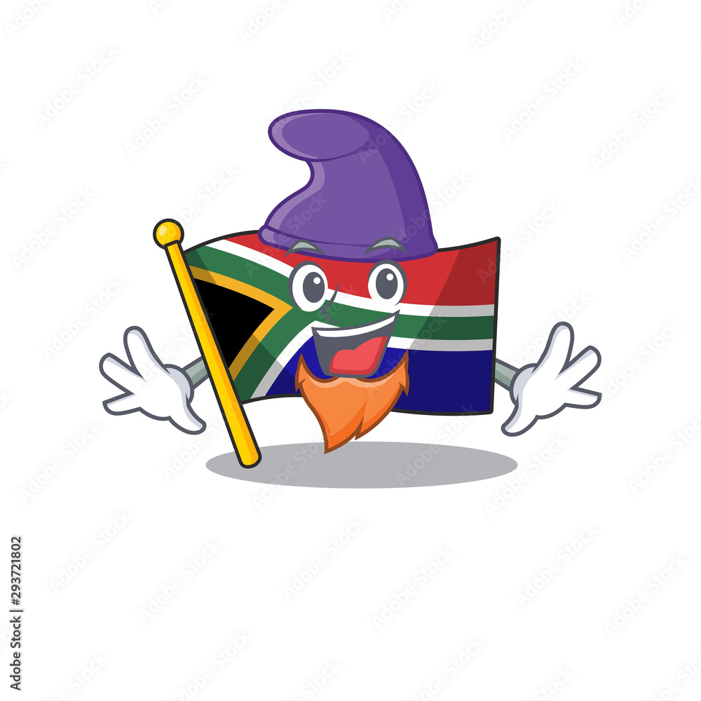 Wall mural Elf flag south africa on a character