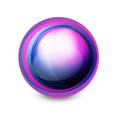 Abstract glass swirl spheres banner