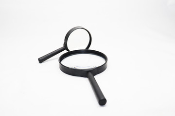 magnifying glass on white background
