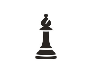 Chess bishop icon symbol vector