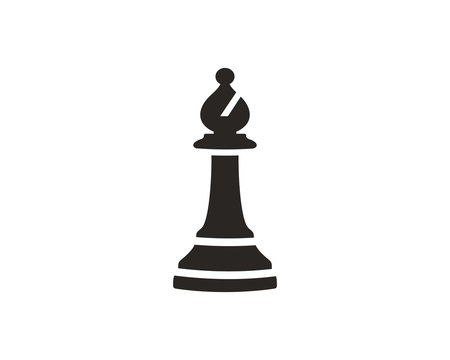 Chess Bishop Icon Symbol Vector