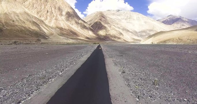 the rider going to Leh on the khalsi road.