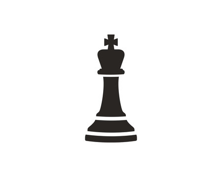 Chess king icon symbol vector