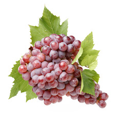 Grapes on white background 