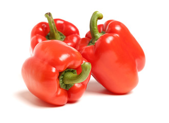 fresh bell pepper (capsicum) on white background