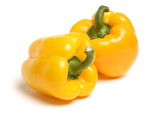 fresh bell pepper (capsicum) on white background