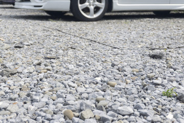 砕石の駐車場 