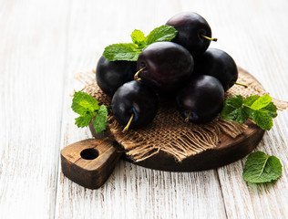 Fresh plums