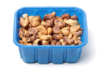 cashew nuts on white background 