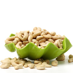 Cashew on a white background 