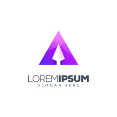 Fototapeta premium arrow logo design vector illustration
