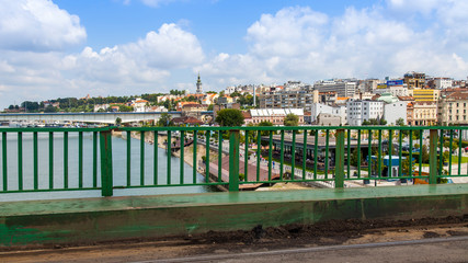 BELGRADE, SERBIA, August 3, 2019. City view. Bridge over the Sava River