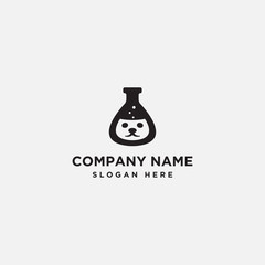labs chat logo. medical and animal - vector