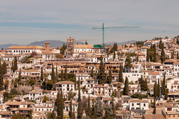 Fototapeta na wymiar Aerial view of Granada
