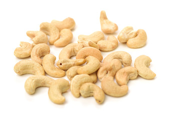 Cashew on a white background 