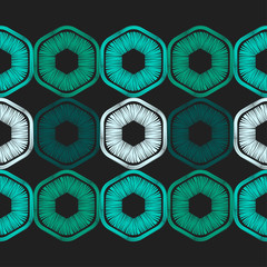 Hexagons. Trendy seamless pattern designs. Patterned texture. Vector geometric background. Can be used for wallpaper, textile, invitation card, wrapping, web page background.