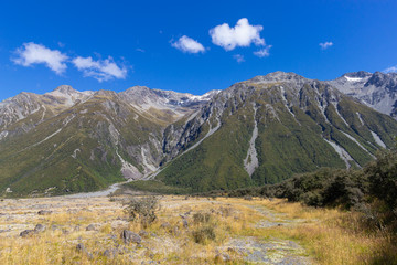 Obraz premium view of the valley at Mount Cook national park
