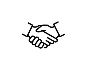 Handshake line icon