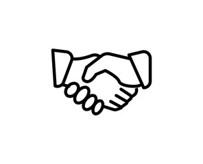 Handshake line icon