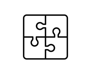 Puzzle line icon