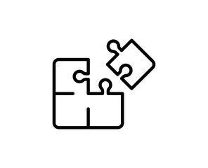 Puzzle line icon