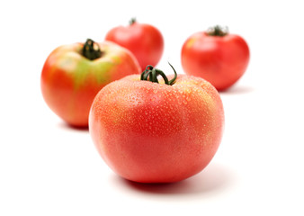 fresh tomato isolated on white background