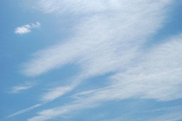Blue sky with beautiful white clouds