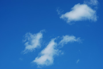 Blue sky with beautiful white clouds