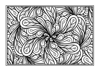 Vector abstract pattern page for antistress coloring
