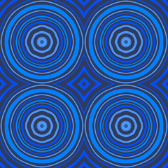 Symmetrical Circle Design In Blue