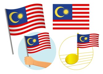 Malaysia flag icon set