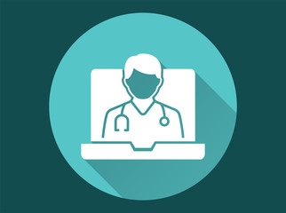 Doctor - vector icon for graphic and web design.
