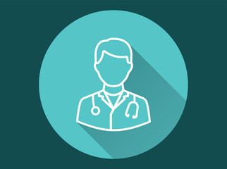 Doctor - vector icon for graphic and web design.