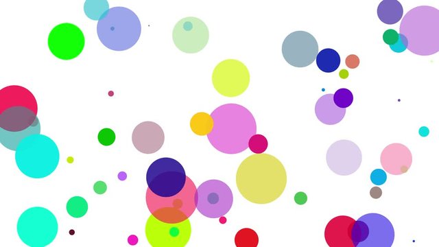 Bright and Colorful Popping Ink Drops Seamless Loop Motion Background