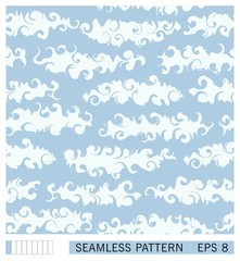 Seamless pattern design. Freeform fluid shapes.