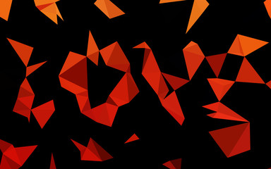 Dark Red vector low poly texture. Shining illustration, which consist of triangles. Brand new style for your business design.