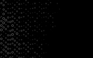 Naklejka na ściany i meble Dark Black vector pattern with spheres. Beautiful colored illustration with blurred circles in nature style. Template for your brand book.