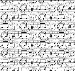 seamless musical symbols and marks seamless background with musical notes,  Seamless pattern with music notes  vector